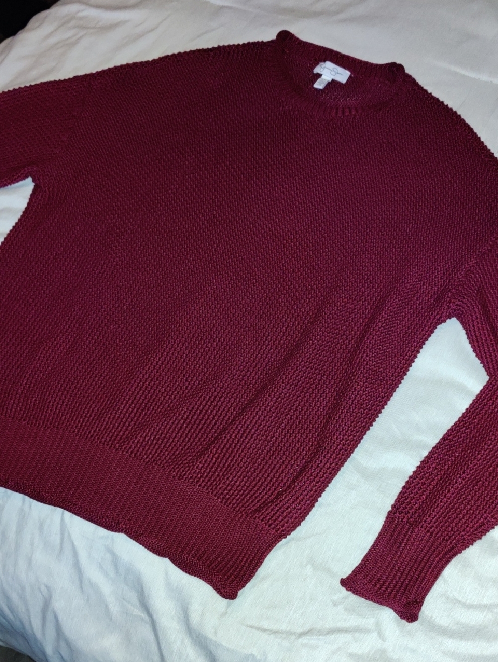 Jessica Simpson Women's Crewneck Sweater - Wine